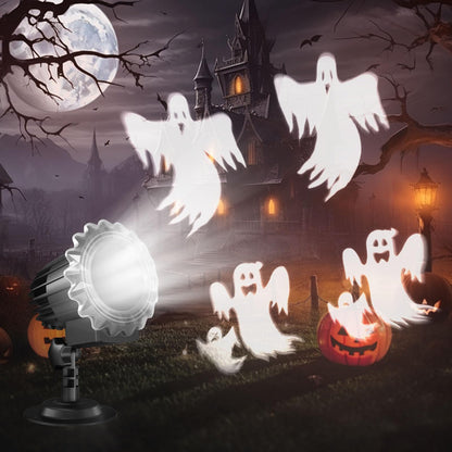 Minetom Halloween Projector Lights, Rotating Ghost, Waterproof, Model SE668-001, Black