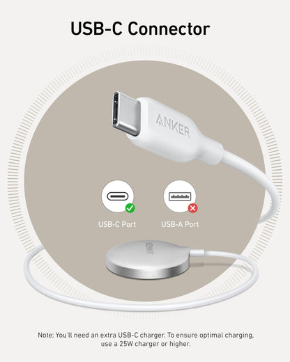 Anker MagSafe Charger Pad, MagGo iPhone 16 Wireless Charging Pad, Qi2 Certified 15W Wireless Charger, Compatible with iPhone 16/16 Plus/16 Pro/16 Pro Max/15/14/13/12 Series (USB-C Adapter Included)