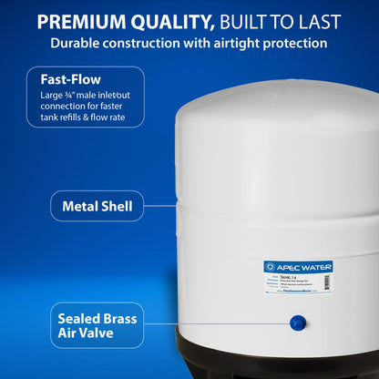 APEC TANK-14 14 Gallon Pre-pressurized Reverse Osmosis Water Storage Tank