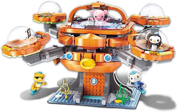 for Age 8+ Building Block Octonauts Ocean Adventure Octopod Castle Playset &amp Barnacles Kwazii Peso Inkling 698pcs Building Brick Set-No Package Box (3708)