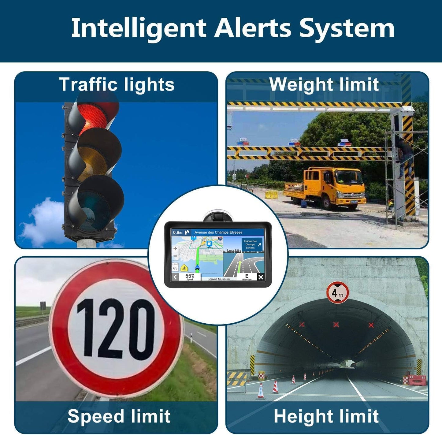 GPS Navigation for Car,Latest 2026 Map, 9 inch Touch Screen Real Voice Spoken Turn-by-Turn Direction Reminding Navigation System for Cars, GPS Satellite Navigator with Free Lifetime Map Update