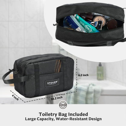 STOVER 45/80/100L Rolling Duffel Bag with Wheels, X-Large Durable Travel Duffle + Toiletry Bag, Heavy Duty, Packable with Shoulder Straps- Use as Luggage or Backpack, Men/Women (Green)