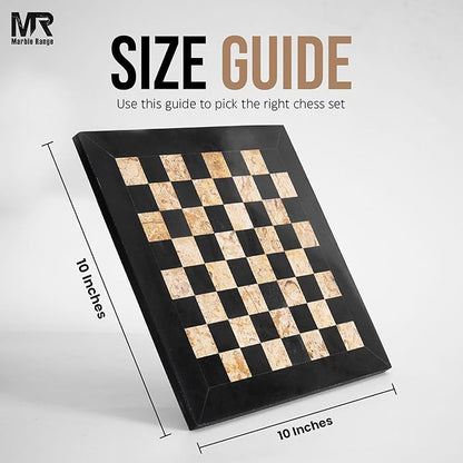 Marble Chess Set for Adults 10 Handmade Black &amp Coral Board Game with 32 Chess Pieces 2 Extra Queens &amp Storage Box Luxury Travel Game Elegant for Home Decor