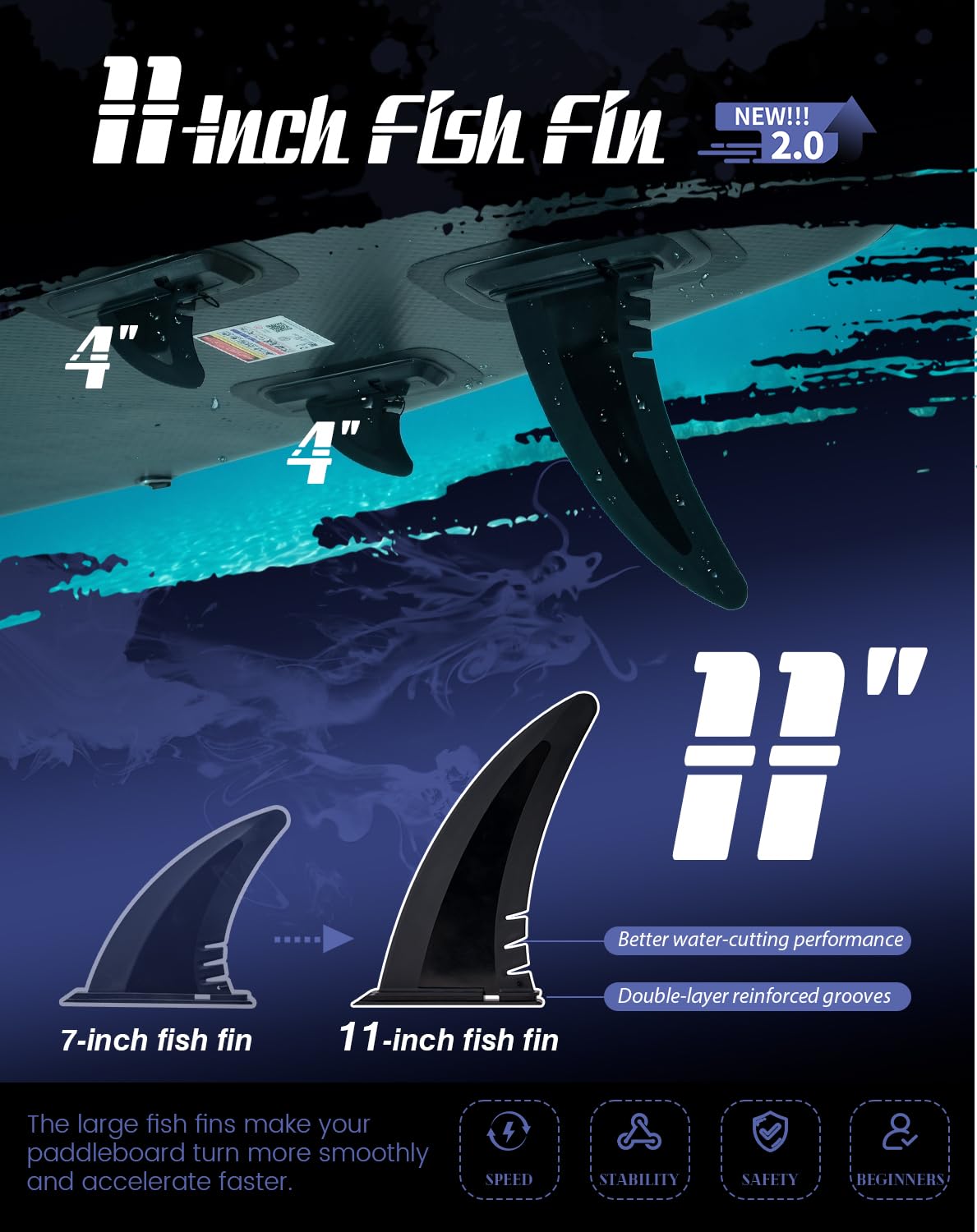 FunWater 11'×33"×6" Inflatable Stand Up Paddle Board with Premium SUP Paddleboard Accessories, Wide Stable Anti-Slip EVA Deck,Paddle Boards for Adults & Youth of All Skill Levels