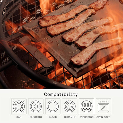 Made In Cookware | Carbon Steel Griddle + Grill Press | Professional Cookware | Crafted in Sweden | Induction Compatible