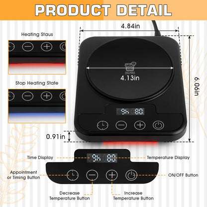 Upgraded Sourdough Starter Warmer, Precise 1°F Thermostat Control (70-100°F) Sourdough Warming Mat