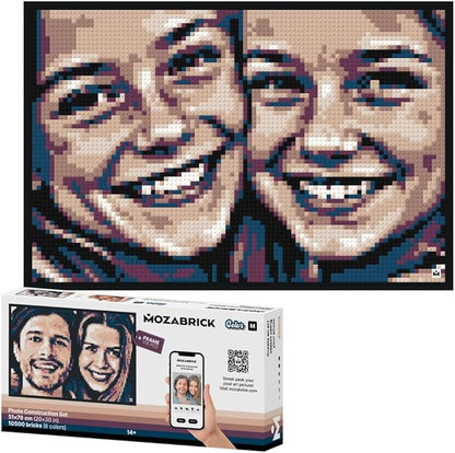 Color M Custom Photo Mosaic Building Set | DIY Craft Kit for Brick Wall Art Creation from Any Photo | Personalized Gift | Framed Building Blocks Portrait | Pixel Art Building Kit 20x30 in