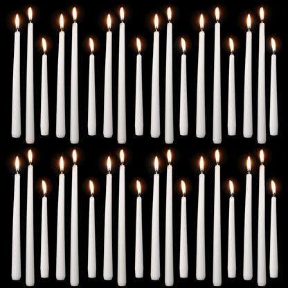 MTLEE Taper Candles 8/10/12 Multi Height Unscented Taper Candles 8 Burn Hours for Dinner Decorative Home Decoration Fall Thanksgiving Wedding Party Candlesticks(White,36)