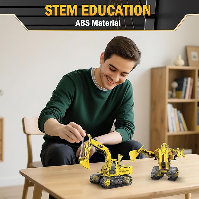 5 in 1 STEM RC Robot Building Kit 555 PCS APP &amp Remote Control Robot Toys for Kids Age 6 7 8 9 10 11 12+ Engineering Science Coding Robotic Toys Birthday Gifts for Boys &amp Girls