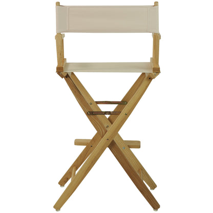American Trails Extra-Wide Premium 30" Director's Chair Natural Frame with Natural Canvas, Bar Height