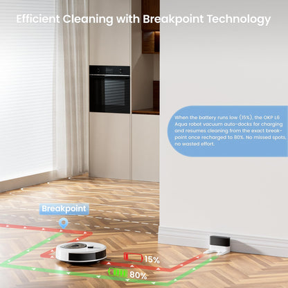 OKP Life K2 Robot Vacuum Cleaner 1800 mAh, Blue