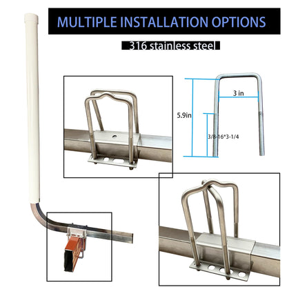 SUONE Boat Trailer Guides,2*UPVC Boat Trailer Guides Poles Kits,Ocean Specific 2*316L Stainless Steel Trailer Post Guide on Anti seawater Corrosion,for Boats, Trailers,Kayaks,Canoes,Ski Boats (40 in)