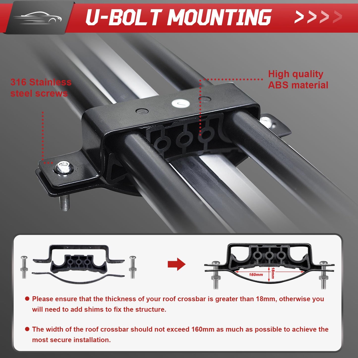 Racketon 64”x39”x8” Roof Cargo Rack for SUV Car Trucks,Heavy Duty Cargo Basket Anti-Rust Top Luggage Rack