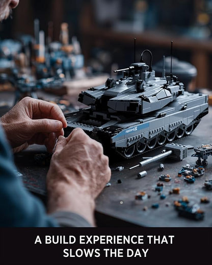 Nifeliz Military Abrams-X Tank Model Set Modern Army Main Tank Building Set for Adults to Build and Collection Display Model for Military Enthusiasts (2136 PCS NF10300)