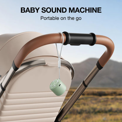 White Noise Machine Baby Portable Sound Machine,LEICEX Travel Sound Machine,15 Non-Looping Sound Timer and Memory Play, Mini White Noise Machine for Sleeping Office Travel （Mint）