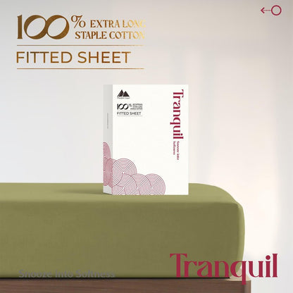 Mayfair Linen 100% Egyptian Cotton Deep Pocket King Fitted Sheet - Luxury 800 Series Tranquil Collection King Fitted Sheet Only (Sage Green), Soft Cooling Hotel Bottom Sheets, Fits Upto 18" Mattress