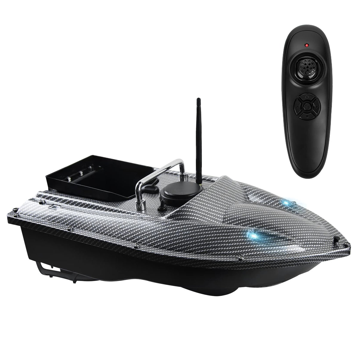 Bait Boat for Fishing RC Fishing Bait Boat for Carp Fishing - 546Yards Remote Control with 3.3lbs Loading (Grey)