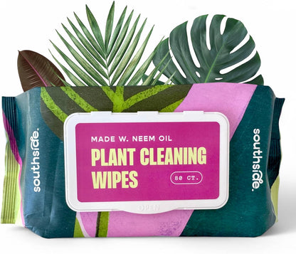 Southside Plants Plant Cleaning Wipes - Gentle, Plant-Based Leaf Wipes for Shiny Leaves | Unscented, Extra Thick - 80 Ct