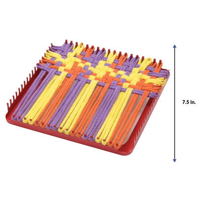 Schylling Metal Pot Holder Loom Kit - Classic Durable Weaving Frame to Make Pot Holders - Includes Loom, Hook, Instructions, and 80 Colorful Cotton Loops - Ages 5 and Up
