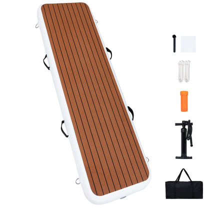 LOSKIA Inflatable Gangway for Yachts & Boats, Extra Width and Durable Dock Gangway with Non-Slip Surface, Portable and Space-Saving Floating Platform Connecting the Yachts and the Docks