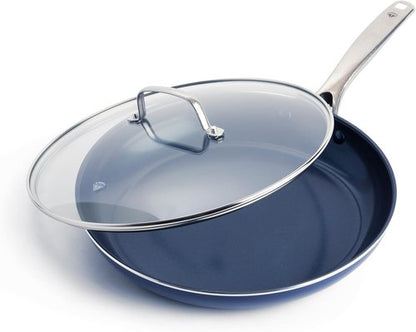 Blue Diamond 12" Nonstick Frying Pan - Diamond Infused Ceramic Skillet, Dishwasher & Oven Safe, Stay Cool Handle