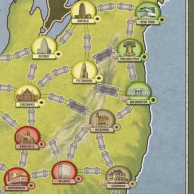 Rio Grande Games: Free Ride USA - Railroad Development Strategy Board Game 1950s America Themed Train Game Connect Cities Ages 14+ 1-5 Players
