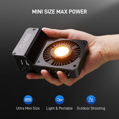 GVM 100W LED Video Light, 2 Packs Portable Photography Continuous Lighting Kit with Bluetooth Control, 2700K~6800K, 18500 Lux @1m, Mini COB Handheld Spotlight for Video, Portrait and YouTube Shooting