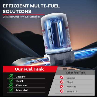 116 Gallon Portable Fuel Tank with 12V Electric Pump, 10 GPM Diesel & Gasoline Transfer Tank with 13.1 ft Hose & Auto Shut-Off Nozzle, Heavy-Duty Fuel Storage for Truck, Farm, Generator & Equipment