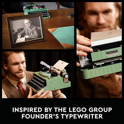 LEGO Ideas Typewriter 21327 Building Set for Adults Collectible Retro Display Model Creative Hobbies Unique Gift Idea