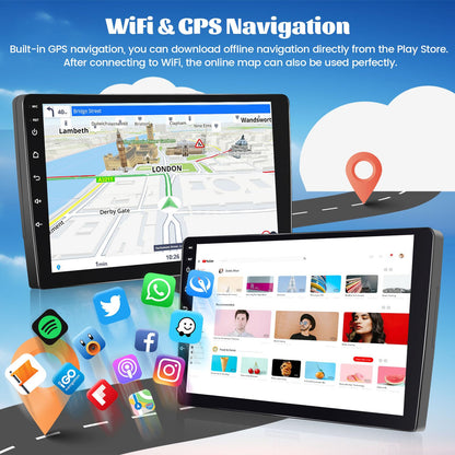 [8 Core 6G+128G] Radio for Toyota Corolla 2009-2013 with Wireless Carplay Android Auto, 9 Inch Touch Screen Car Stereo for Corolla, Bluetooth 5.0, 32 EQ, GPS, WiFi, 59UI, AHD Backup Camera