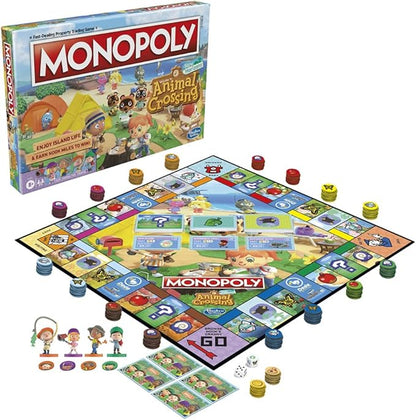 Monopoly Animal Crossing New Horizons Edition Board Game for Kids Ages 8 and Up Fun Game to Play for 2-4 Players Multicolor