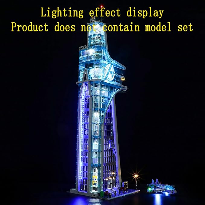 LED Light Kit Compatible with Lego Avengers Tower 76269 (Model Set Not Included)