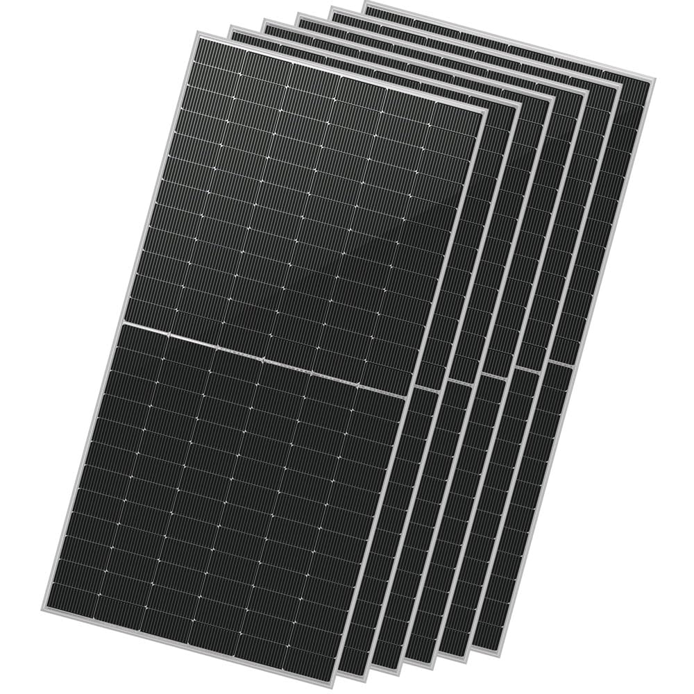 SUNGOLDPOWER 16BB N-Type 6pcs 560W Bifacial PERC Solar Panels Monocrystalline, High Efficiency up to 30%, High Power PV Module for Off-Grid, Residential & Commercial Solar Systems(6pcs 560W Bifacial)
