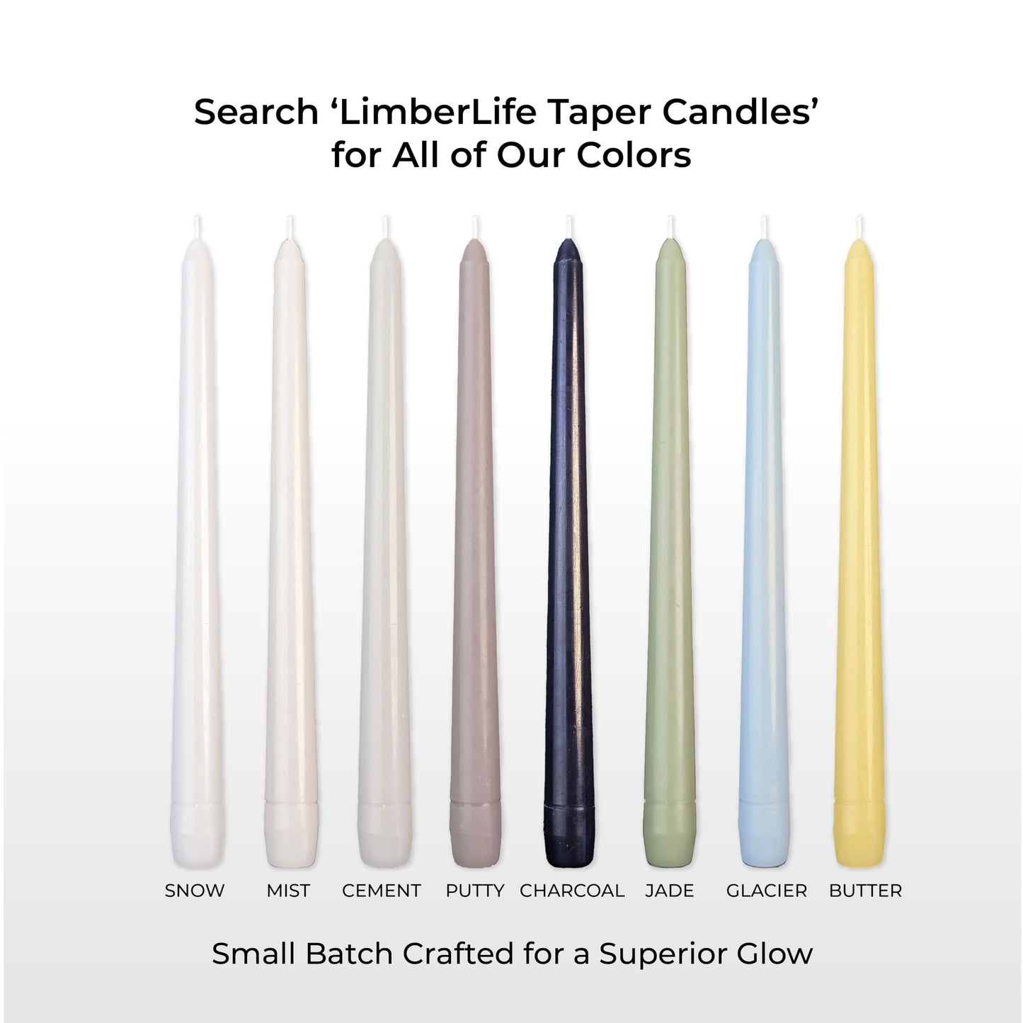 Mist Gray Taper Candles 10 Inch Dripless - Box of 12 Unscented Candlesticks, Smokeless Paraffin Free Candle Tapers with Cotton Wick, Indoor & Outdoor Use. Wedding Candles Taper Candles.