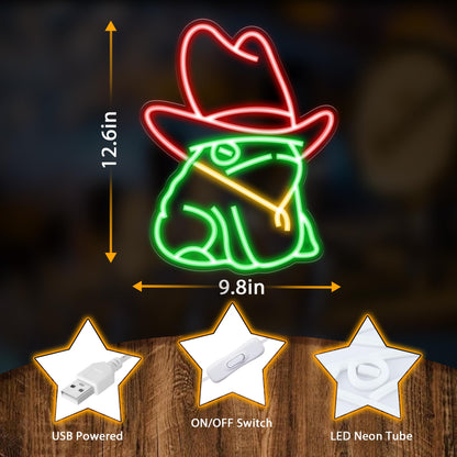 Kavaas Cowboy Boot Neon Sign, Neon Cowboy Hat Sign for Wall Decor | Western Neon Sign for Bedroom, Bar, Office, Man Cave - Best Gifts for Rodeo Enthusiast, Birthday, Christmas