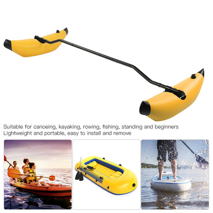 ZAWELIYO PVC Inflatable Kayak ger Portable Kayak Stabilizers Balancing Canoe ger Kitwith Sidekick Arms Rod Balancing Boat Accessory (Yellow)