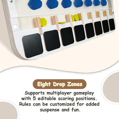 Zhenx Prize Drop Disc Game Wood Extra Large Prize Drop Board 27.8 x 15.9 Wood Disc Drop Games for Parties Trade Show Booth and Carnival Game