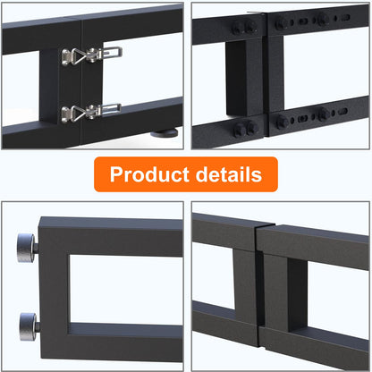 KNAWIER Truck Bed Cargo Divider for Full Size Truck, Compatible with Silverado,F150,F250,Sierra 1500,Titan,Foldable,No Drilling