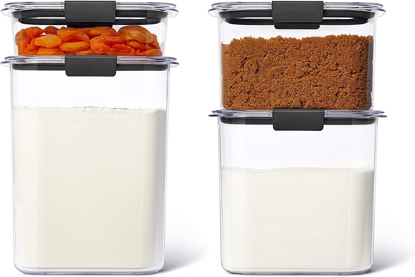 Rubbermaid Brilliance Food Storage Containers - Airtight, BPA-Free, Clear | Set of 4 (8 Pieces)