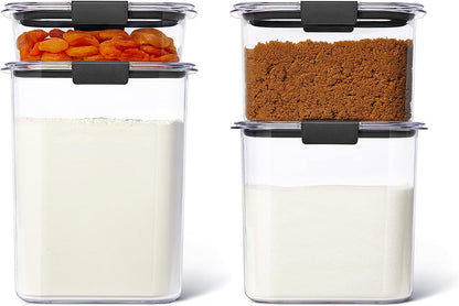 Rubbermaid Brilliance Food Storage Containers - Airtight, BPA-Free, Clear | Set of 4 (8 Pieces)