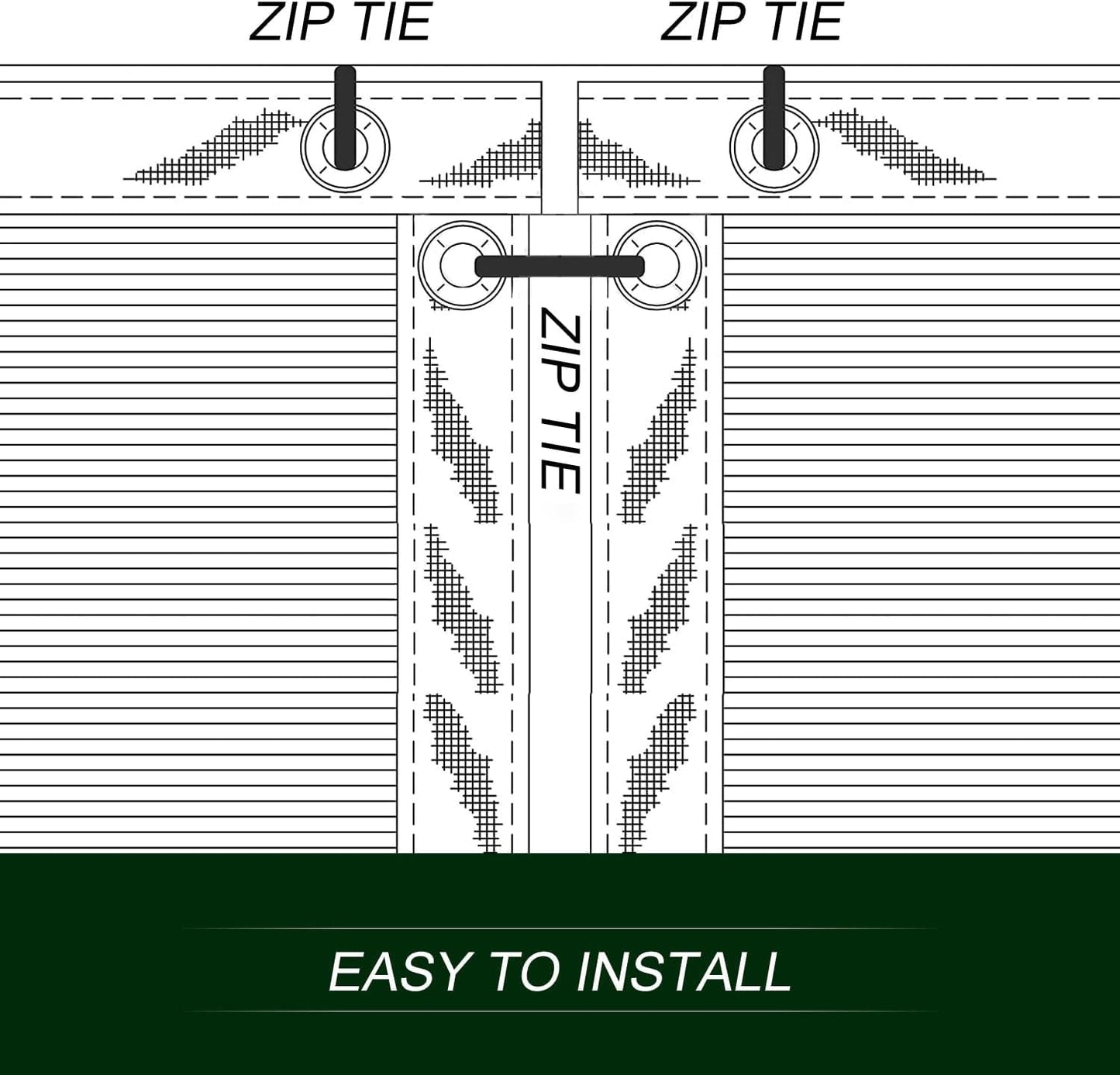 SHADEWIZ 7' x 50' Custom Size Black Privacy Screen Fence Cover Heavy Duty Fencing Mesh with Zip Tie for Deck, Patio, Backyard, Outdoor Pool, Porch, Railing - We Can Make Custom Sizes