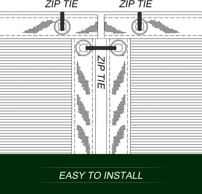 SHADEWIZ 7' x 50' Custom Size Black Privacy Screen Fence Cover Heavy Duty Fencing Mesh with Zip Tie for Deck, Patio, Backyard, Outdoor Pool, Porch, Railing - We Can Make Custom Sizes
