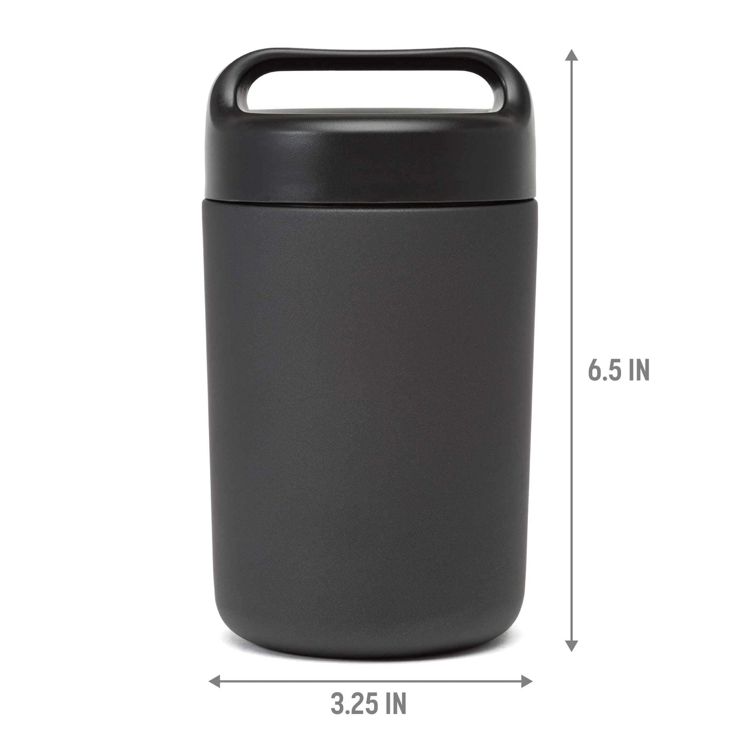 Goodful Stainless Steel Food Jar, Vacuum Sealed | Double Wall | Carry Handle Lid | Gray | 16 Ounces, Pack of 6