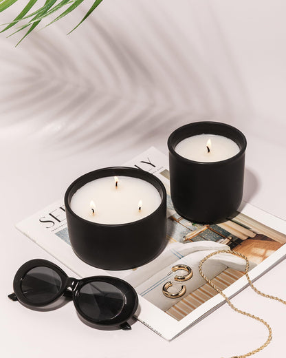 Wicked Rose Candle Co. Elven Ember Scented Candle | Honeysuckle, Palo Santo & Sandalwood | 10 oz Hand-Poured Coconut Apricot Wax | 45+ Hour Clean Burn | Reusable Ceramic Vessel