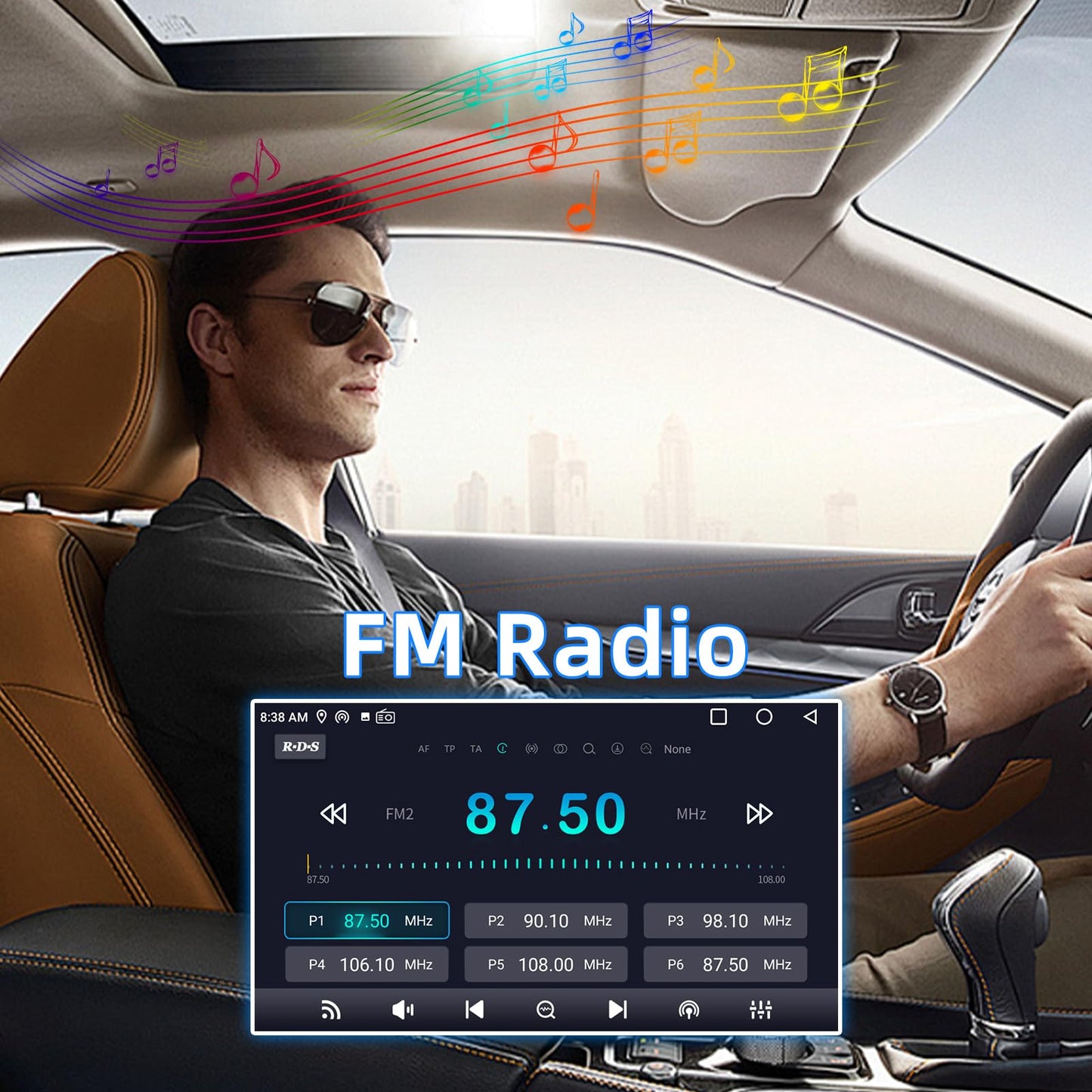 Binize Android 13 Car Stereo Radio Head Unit Compatible with Jeep Compass/Patriot 2010 2011 2012 2013 2014 2015 2016 Carplay Android Auto Touch Screen Bluetooth with GPS,FM,Backup Camera
