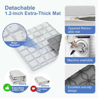 Foldable Baby Playpen with Detachable Thicken Mat, 59X71 in Foldable playpen for Babies and Toddlers, Indoor&Outdoor Portable palypen. Quick Installation&Quick Folding Baby Play Pen