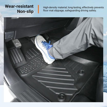 powoq Floor Mats Compatible with Toyota 4Runner Cargo Mat Backrest Mat TPE Replacement for 2013-2024 Toyota 4Runner Accessories (Fit W/Sliding Tray, Upgraded Trunk Mat+Backrest Mat+Floor Mats)