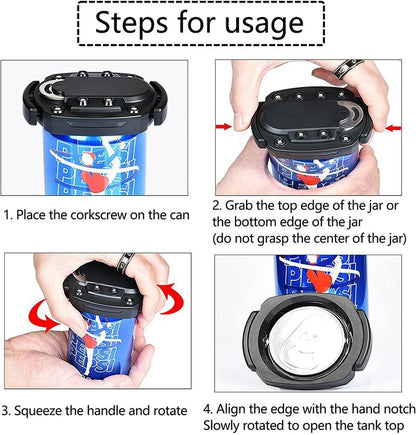 Smooth Edge Can Top Cutter Remover with 2 Silicone Guards Bottle Opener – Safe Draft Top Opener for Beer Soda Cans, DIY Plant Pot Storage Container
