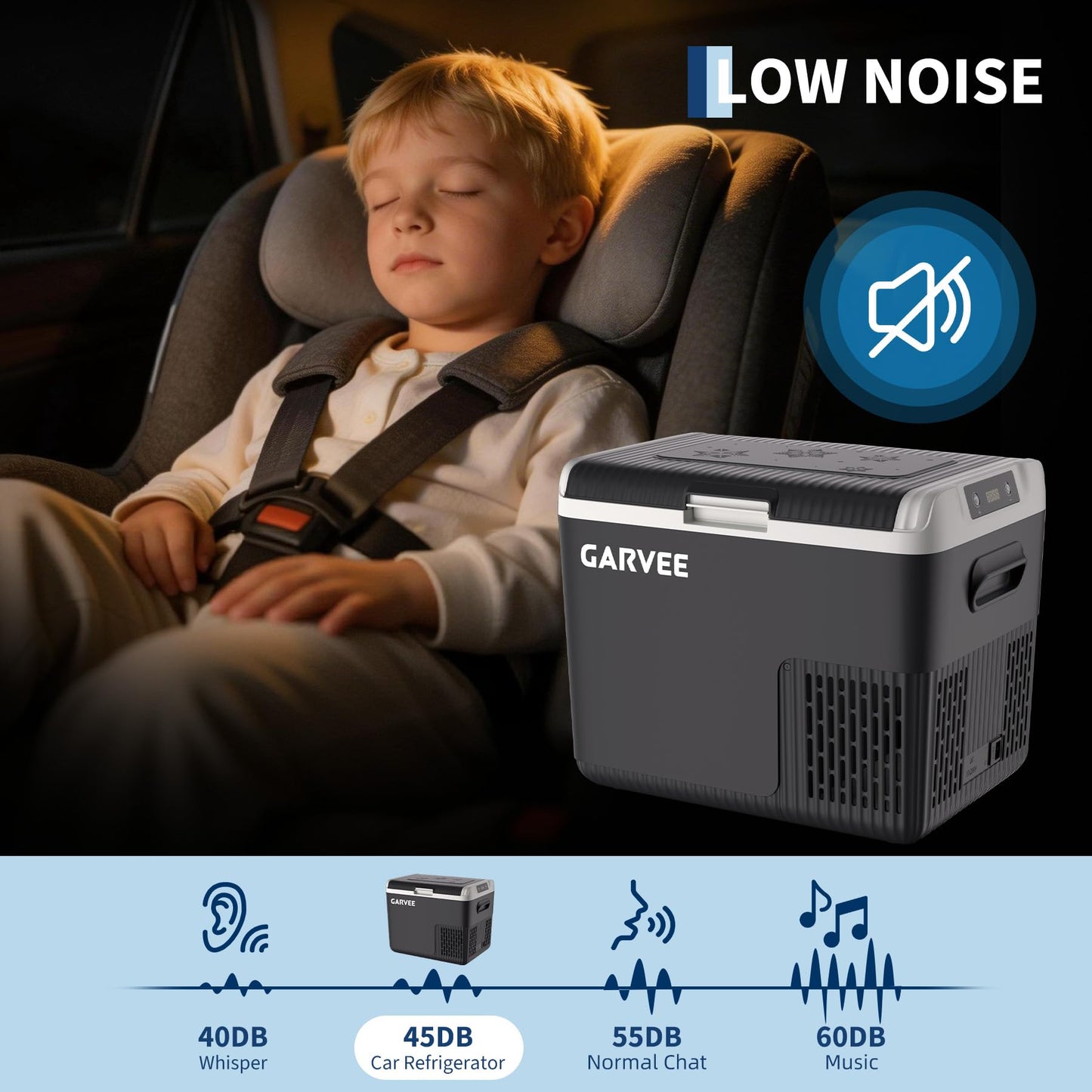 Garvee Car Refrigerator, 19QT(18L) Car Fridge Portable Freezer Compressor Electric Cooler, Portable Refrigerator, Rapid Freezing, -4°f to 68°f (-20°c to 20°c), 12/24V
