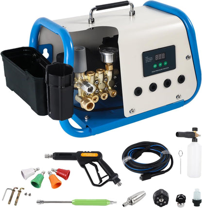 Yoking Pressure Washer - 150 Bar Power Washer for Cars & Patios | 12L/min, Quiet 60dB, 7 Nozzles